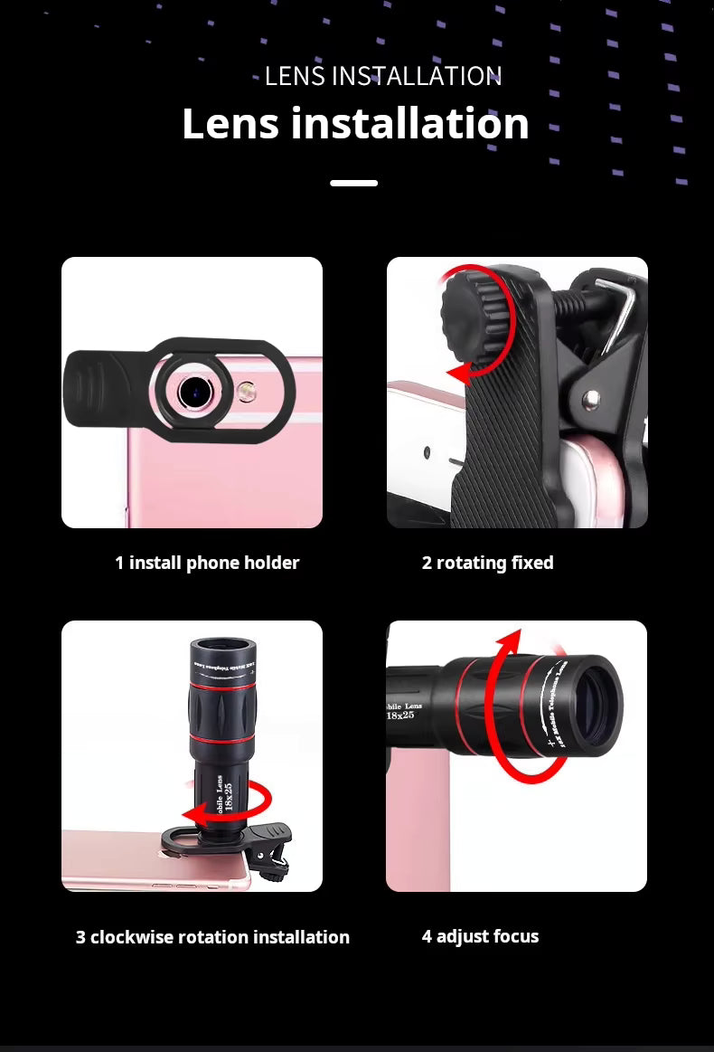 9 in 1 Mobile phone lens kit (28x)